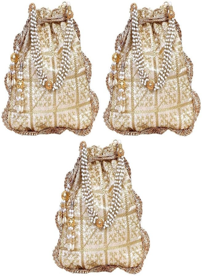 حقائب يد نسائية ذهبية من دوقة (عبوة من 3 قطع)